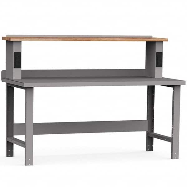 Rousseau Metal - Stationary Work Benches, Tables Type: Work Bench Top Material: Painted Steel - USA Tool & Supply