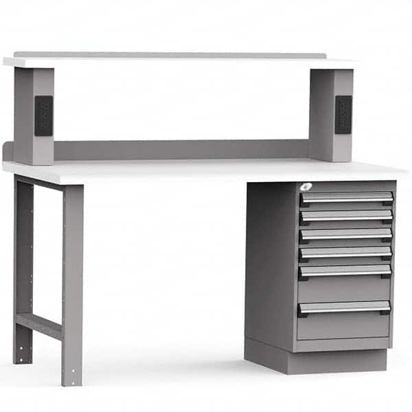 Rousseau Metal - Stationary Work Benches, Tables Type: Work Bench Top Material: Laminated Plastic - USA Tool & Supply