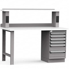 Rousseau Metal - Stationary Work Benches, Tables Type: Work Bench Top Material: Laminated Plastic - USA Tool & Supply