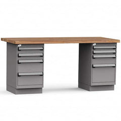 Rousseau Metal - Stationary Work Benches, Tables Type: Work Bench Top Material: Laminated Wood - USA Tool & Supply