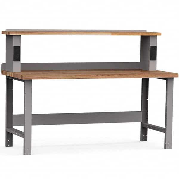 Rousseau Metal - Stationary Work Benches, Tables Type: Work Bench Top Material: Laminated Wood - USA Tool & Supply