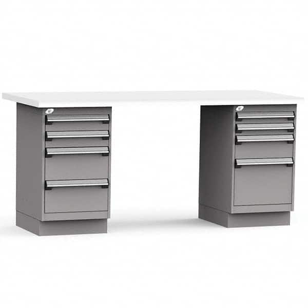 Rousseau Metal - Stationary Work Benches, Tables Type: Work Bench Top Material: Laminated Plastic - USA Tool & Supply