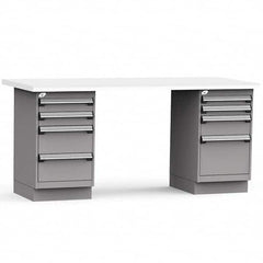 Rousseau Metal - Stationary Work Benches, Tables Type: Work Bench Top Material: Laminated Plastic - USA Tool & Supply
