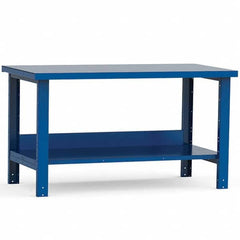Rousseau Metal - Stationary Work Benches, Tables Type: Work Bench Top Material: Painted Steel - USA Tool & Supply
