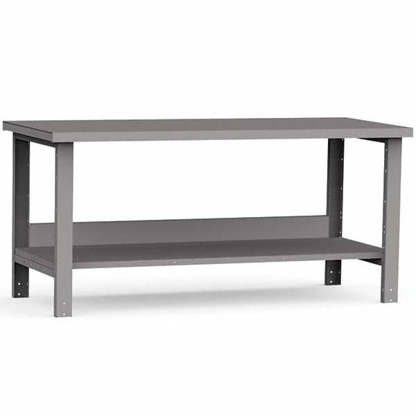 Rousseau Metal - Stationary Work Benches, Tables Type: Work Bench Top Material: Painted Steel - USA Tool & Supply