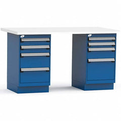 Rousseau Metal - Stationary Work Benches, Tables Type: Work Bench Top Material: Laminated Plastic - USA Tool & Supply
