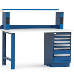 Rousseau Metal - Stationary Work Benches, Tables Type: Work Bench Top Material: Laminated Plastic - USA Tool & Supply