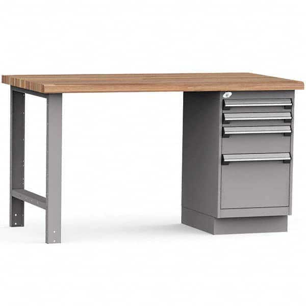 Rousseau Metal - Stationary Work Benches, Tables Type: Work Bench Top Material: Laminated Wood - USA Tool & Supply
