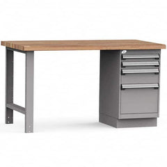 Rousseau Metal - Stationary Work Benches, Tables Type: Work Bench Top Material: Laminated Wood - USA Tool & Supply
