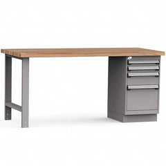 Rousseau Metal - Stationary Work Benches, Tables Type: Work Bench Top Material: Laminated Wood - USA Tool & Supply
