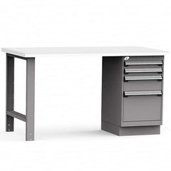Rousseau Metal - Stationary Work Benches, Tables Type: Work Bench Top Material: Laminated Plastic - USA Tool & Supply