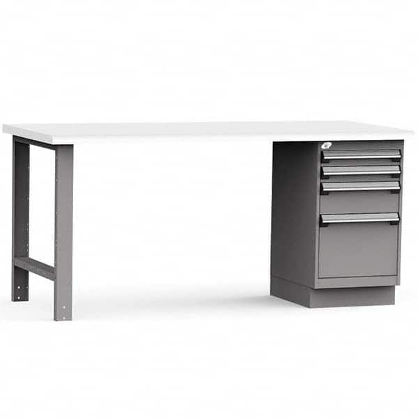 Rousseau Metal - Stationary Work Benches, Tables Type: Work Bench Top Material: Laminated Plastic - USA Tool & Supply