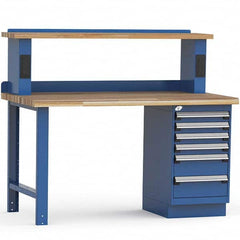 Rousseau Metal - Stationary Work Benches, Tables Type: Work Bench Top Material: Laminated Wood - USA Tool & Supply
