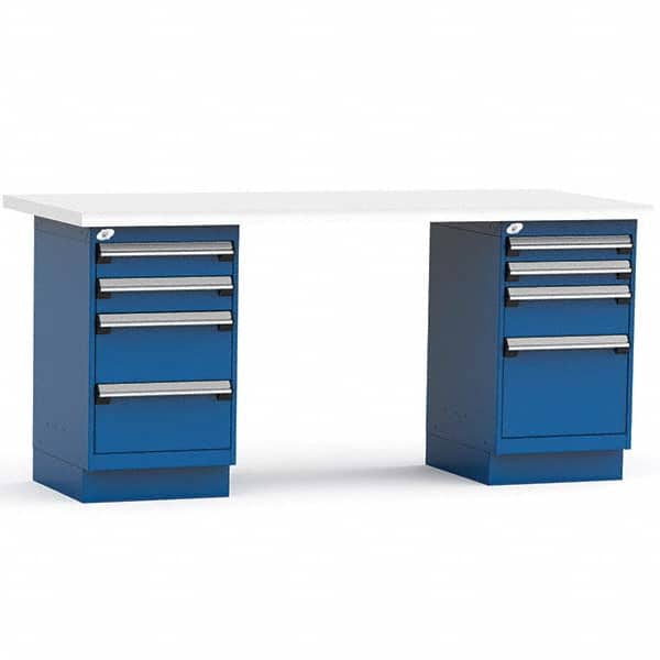 Rousseau Metal - Stationary Work Benches, Tables Type: Work Bench Top Material: Laminated Plastic - USA Tool & Supply