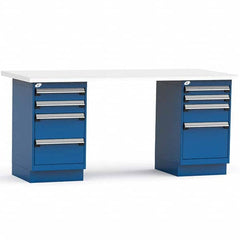 Rousseau Metal - Stationary Work Benches, Tables Type: Work Bench Top Material: Laminated Plastic - USA Tool & Supply