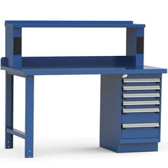 Rousseau Metal - Stationary Work Benches, Tables Type: Work Bench Top Material: Painted Steel - USA Tool & Supply
