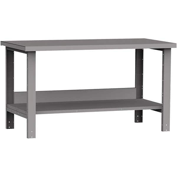 Rousseau Metal - Stationary Work Benches, Tables Type: Work Bench Top Material: Painted Steel - USA Tool & Supply