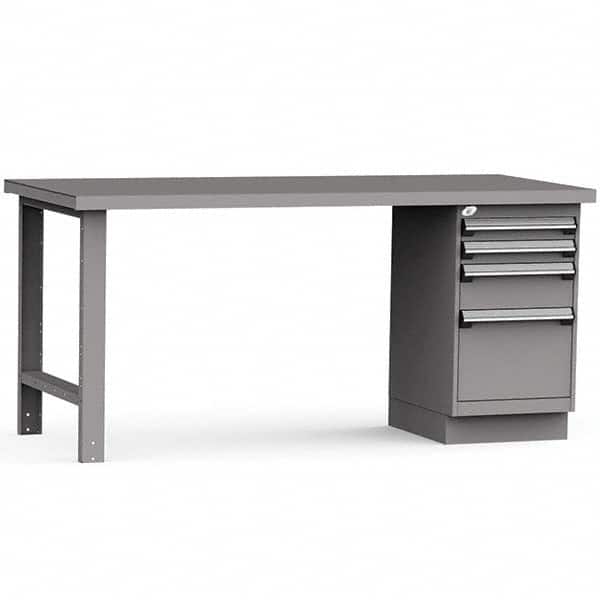 Rousseau Metal - Stationary Work Benches, Tables Type: Work Bench Top Material: Painted Steel - USA Tool & Supply