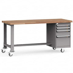 Rousseau Metal - Mobile Work Benches Type: Mobile Workbench Length: 72 (Inch) - USA Tool & Supply