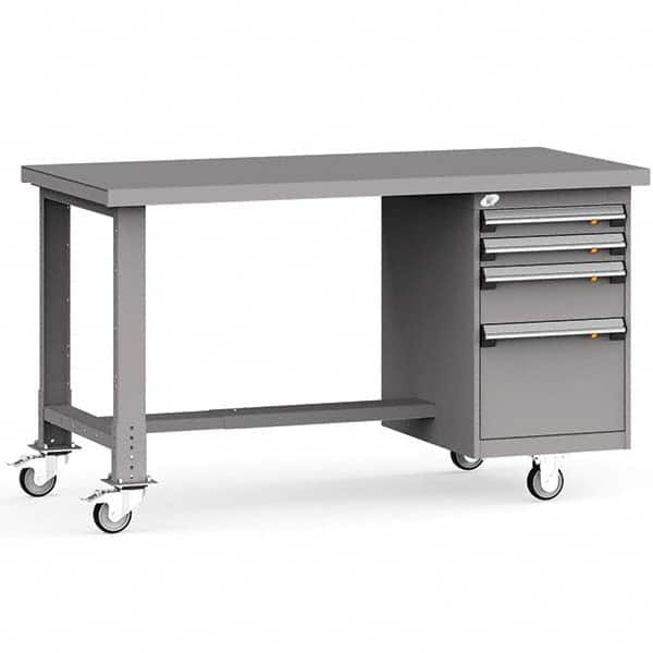 Rousseau Metal - Mobile Work Benches Type: Mobile Workbench Length: 60 (Inch) - USA Tool & Supply