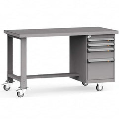 Rousseau Metal - Mobile Work Benches Type: Mobile Workbench Length: 60 (Inch) - USA Tool & Supply