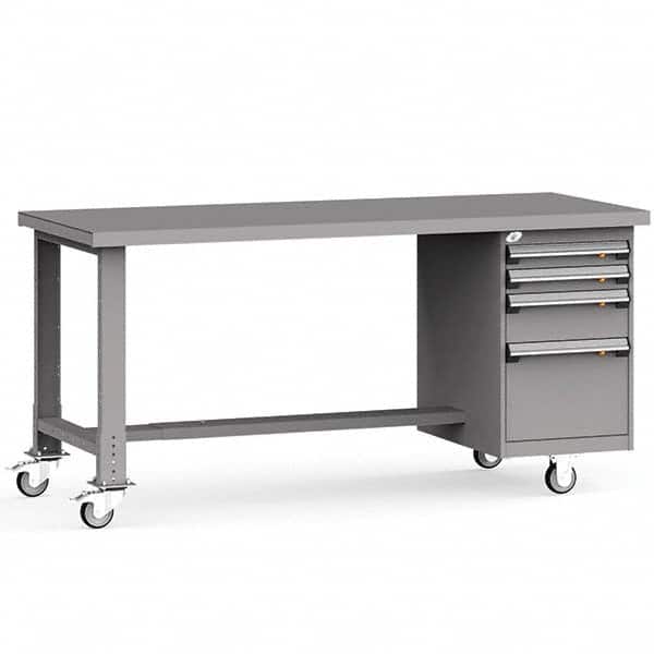 Rousseau Metal - Mobile Work Benches Type: Mobile Workbench Length: 72 (Inch) - USA Tool & Supply