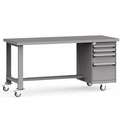 Rousseau Metal - Mobile Work Benches Type: Mobile Workbench Length: 72 (Inch) - USA Tool & Supply