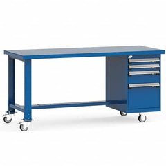 Rousseau Metal - Mobile Work Benches Type: Mobile Workbench Length: 72 (Inch) - USA Tool & Supply