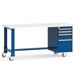 Rousseau Metal - Mobile Work Benches Type: Mobile Workbench Length: 72 (Inch) - USA Tool & Supply