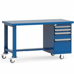 Rousseau Metal - Mobile Work Benches Type: Mobile Workbench Length: 60 (Inch) - USA Tool & Supply