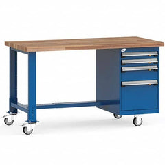Rousseau Metal - Mobile Work Benches Type: Mobile Workbench Length: 60 (Inch) - USA Tool & Supply