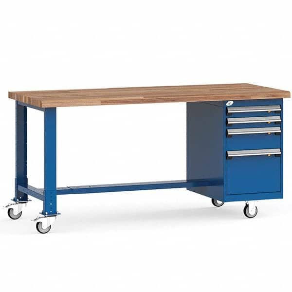 Rousseau Metal - Mobile Work Benches Type: Mobile Workbench Length: 72 (Inch) - USA Tool & Supply