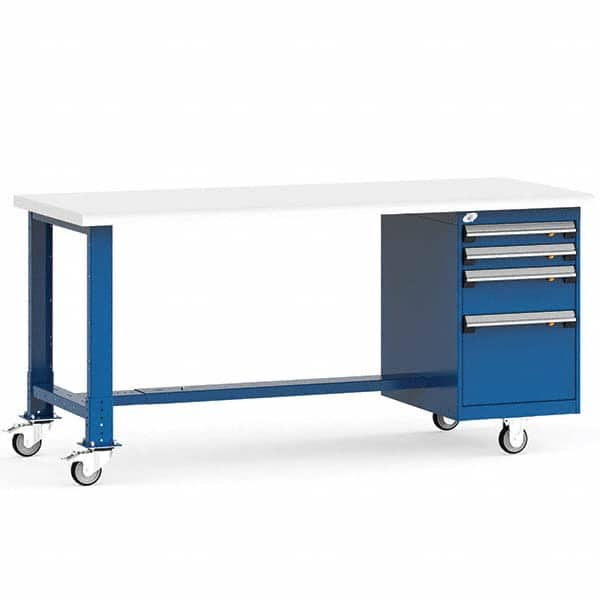 Rousseau Metal - Mobile Work Benches Type: Mobile Workbench Length: 60 (Inch) - USA Tool & Supply
