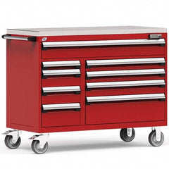 Rousseau Metal - Tool Roller Cabinets Drawers Range: 5 - 10 Drawers Width Range: 48" and Wider - USA Tool & Supply