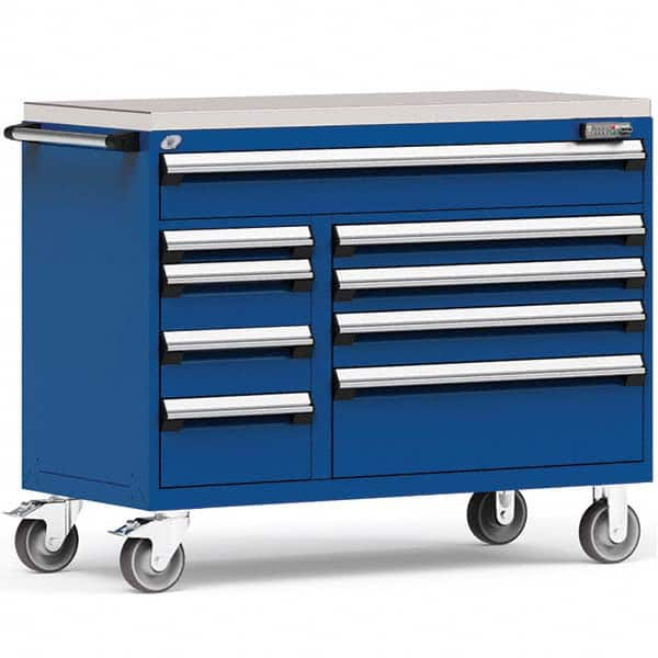 Rousseau Metal - Tool Roller Cabinets Drawers Range: 5 - 10 Drawers Width Range: 48" and Wider - USA Tool & Supply
