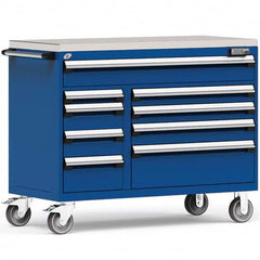 Rousseau Metal - Tool Roller Cabinets Drawers Range: 5 - 10 Drawers Width Range: 48" and Wider - USA Tool & Supply
