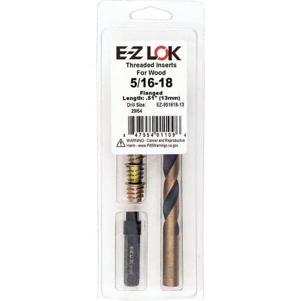 E-Z LOK - Thread Repair Kits Insert Thread Size (Inch): 5/16-18 Includes Drill: Yes - USA Tool & Supply