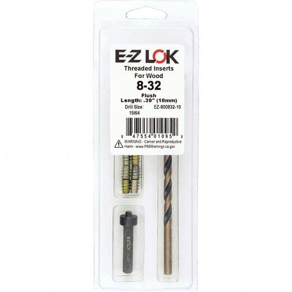 E-Z LOK - Thread Repair Kits Insert Thread Size (Inch): #8-32 Includes Drill: Yes - USA Tool & Supply