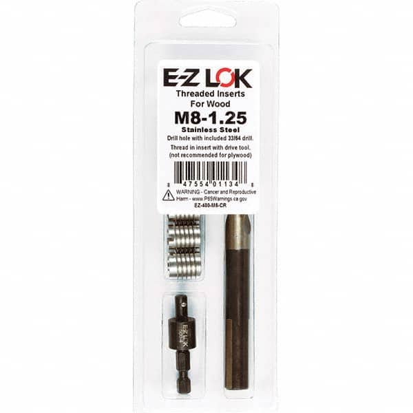 E-Z LOK - Thread Repair Kits Insert Thread Size (mm): M8x1.25 Includes Drill: Yes - USA Tool & Supply