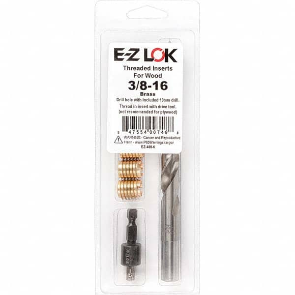 E-Z LOK - Thread Repair Kits Insert Thread Size (Inch): 3/8-16 Includes Drill: Yes - USA Tool & Supply