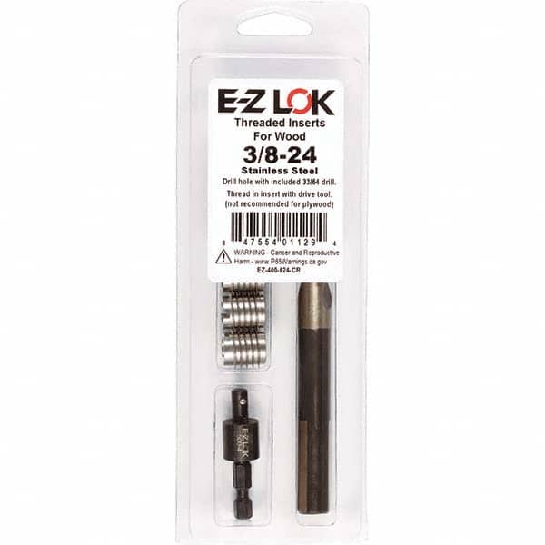 E-Z LOK - Thread Repair Kits Insert Thread Size (Inch): 3/8-24 Includes Drill: Yes - USA Tool & Supply