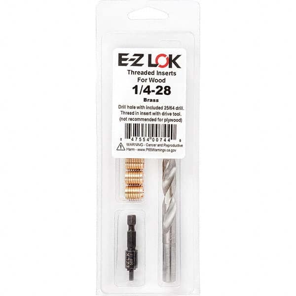 E-Z LOK - Thread Repair Kits Insert Thread Size (Inch): 1/4-28 Includes Drill: Yes - USA Tool & Supply