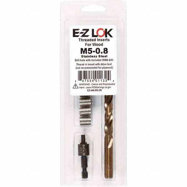 E-Z LOK - Thread Repair Kits Insert Thread Size (mm): M5x0.80 Includes Drill: Yes - USA Tool & Supply
