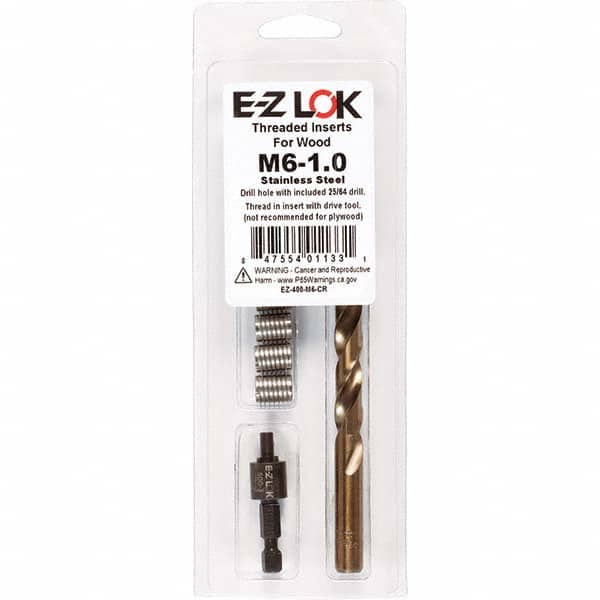 E-Z LOK - Thread Repair Kits Insert Thread Size (mm): M6x1.00 Includes Drill: Yes - USA Tool & Supply