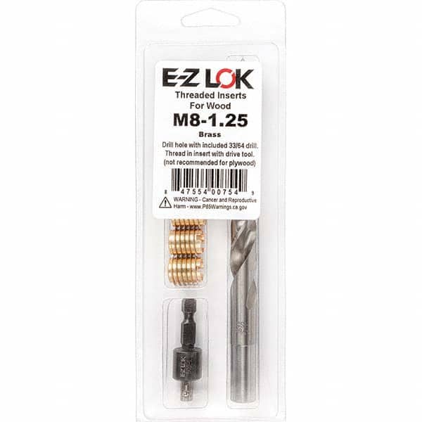 E-Z LOK - Thread Repair Kits Insert Thread Size (mm): M8x1.25 Includes Drill: Yes - USA Tool & Supply