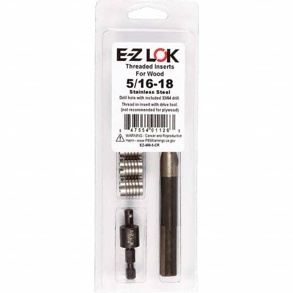 E-Z LOK - Thread Repair Kits Insert Thread Size (Inch): 5/16-18 Includes Drill: Yes - USA Tool & Supply