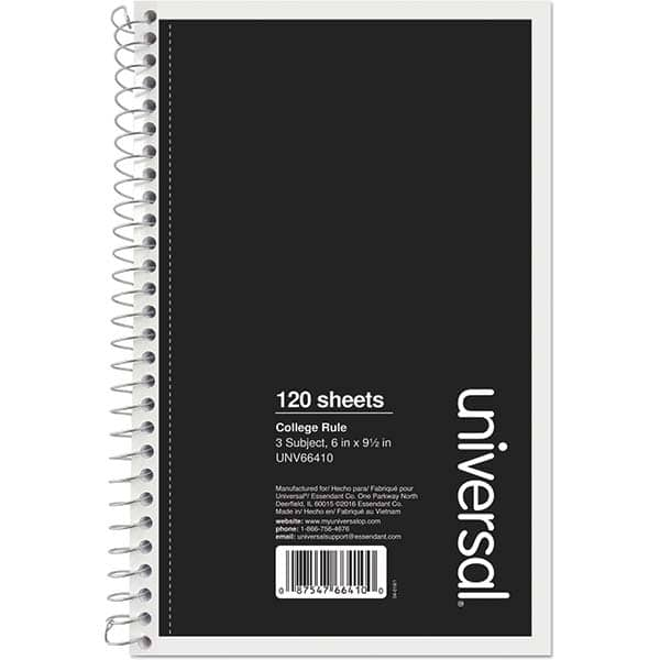 UNIVERSAL - Note Pads, Writing Pads & Notebooks Writing Pads & Notebook Type: Notebook Size: 9-1/2 x 6 - USA Tool & Supply