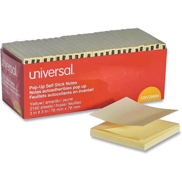 UNIVERSAL - Note Pads, Writing Pads & Notebooks Writing Pads & Notebook Type: Self-Stick Notes Size: 3 x 3 - USA Tool & Supply