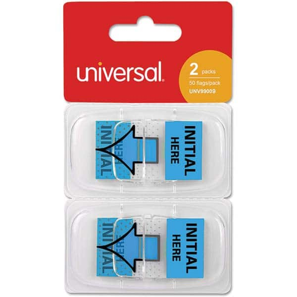 UNIVERSAL - Self-Stick Page Flags Style: Flag Color: Blue - USA Tool & Supply