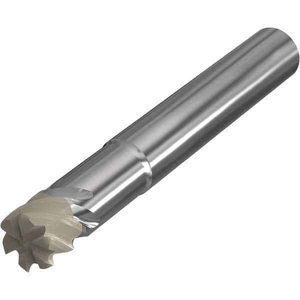 Seco - 25mm Diam 6 Flute Ceramic 4mm Corner Radius End Mill - USA Tool & Supply